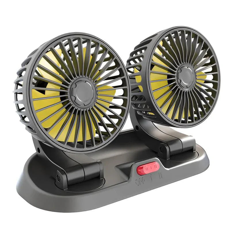 Stay Cool on Every Journey with the 12V Dual Head Car Dashboard Cooling Fan