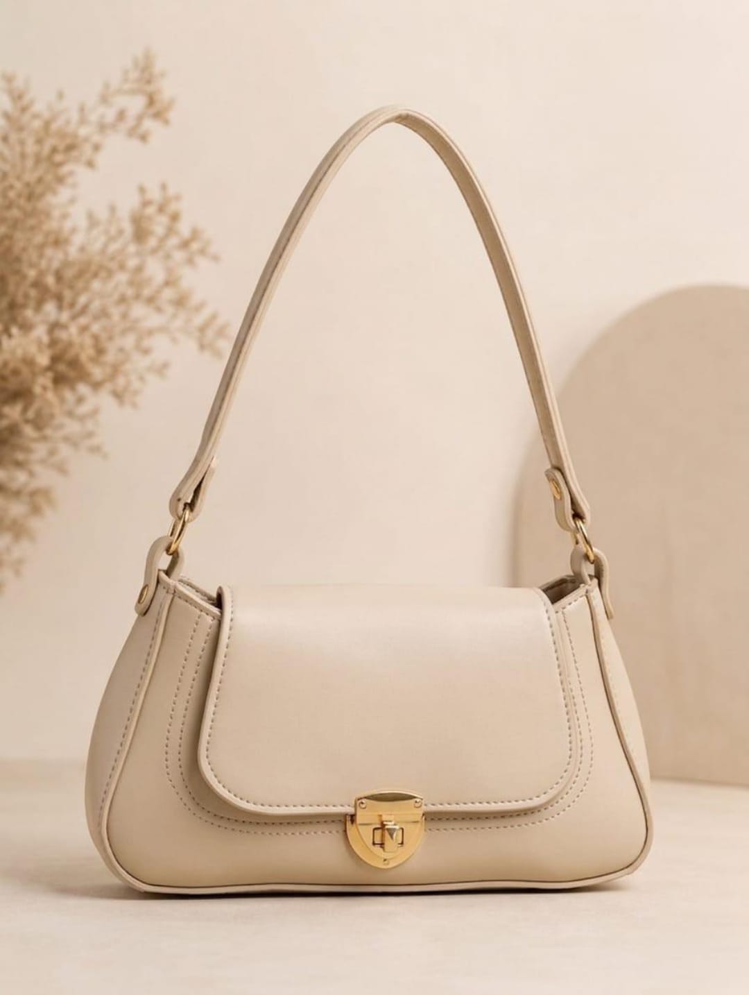 Classic Flap Shoulder Purse for Women – Premium Leather Look Crossbody Handbag | Black