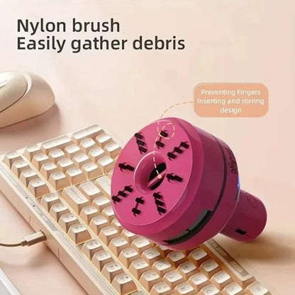 Mini Desktop Vacuum Cleaner – Portable USB Rechargeable 3-Speed Handheld Dust Collector for Home, Office &amp; Keyboard Cleaning (Random Color)