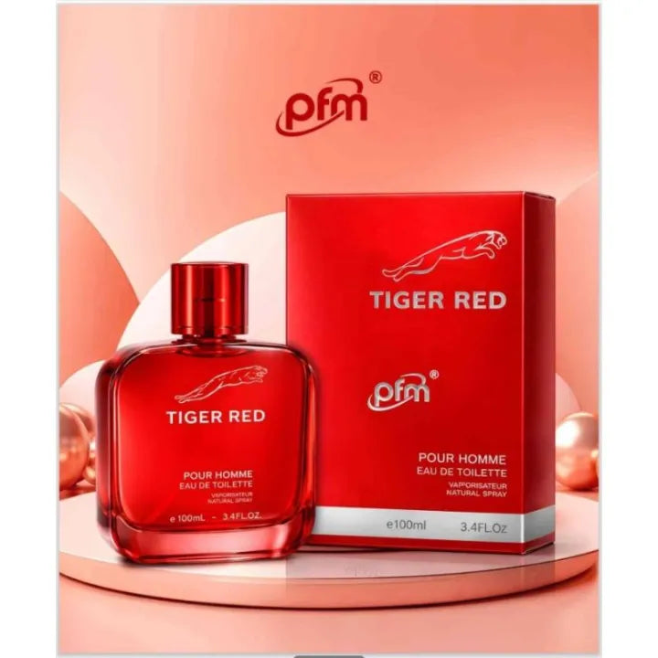 PFM Tiger Red Pour Homme Eau De Toilette Perfume for Men – 100ml Long-Lasting Fragrance