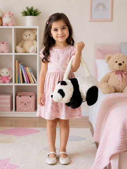 Panda Shoulder Bag for Girls – Cute Cartoon Crossbody Handbag for Kids