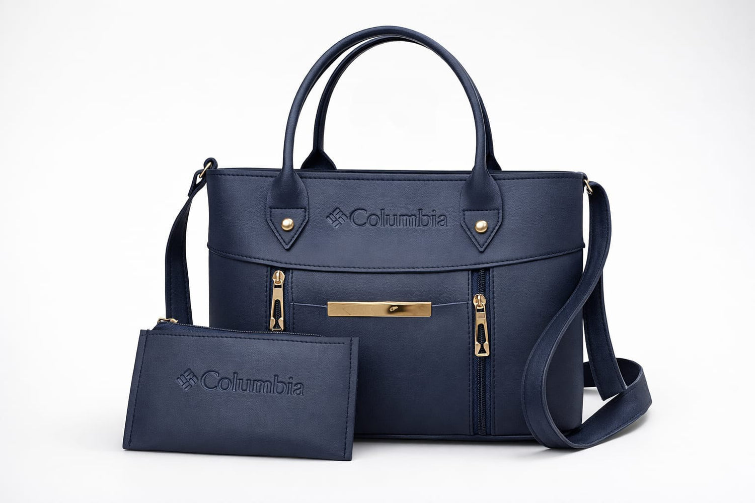 Luxe Signature 2-Piece Tote Handbag Set for Women – Premium Black Shoulder Bag &amp; Matching Pouch