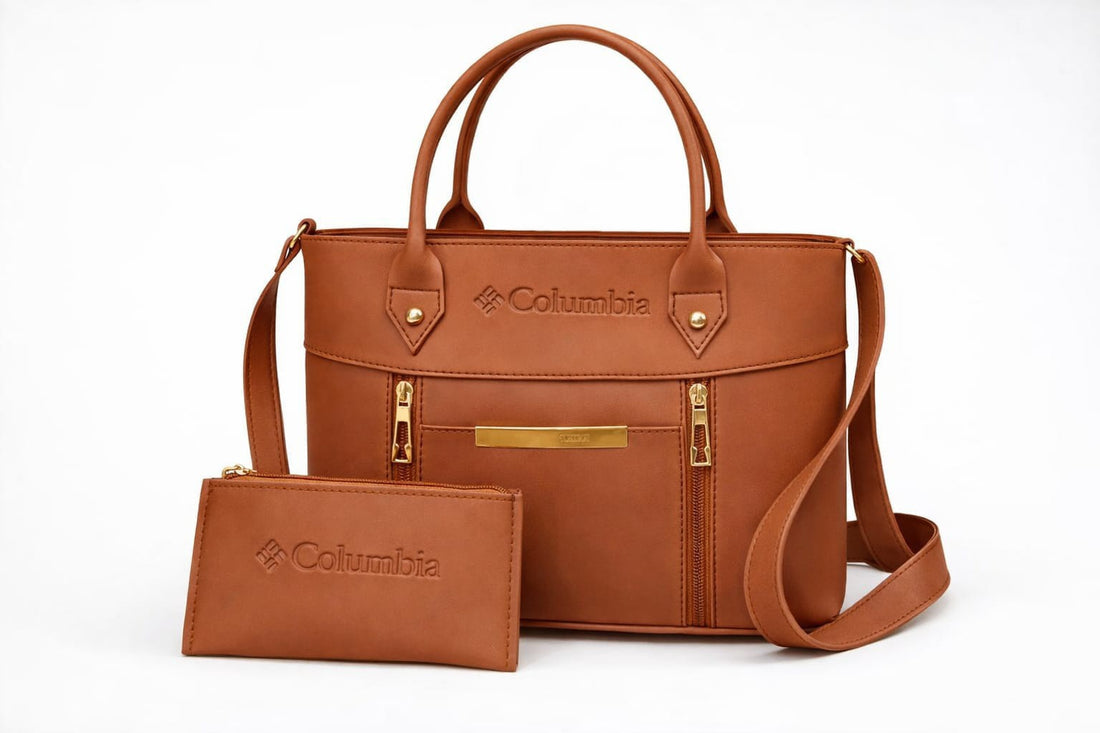 Luxe Signature 2-Piece Tote Handbag Set for Women – Premium Black Shoulder Bag &amp; Matching Pouch