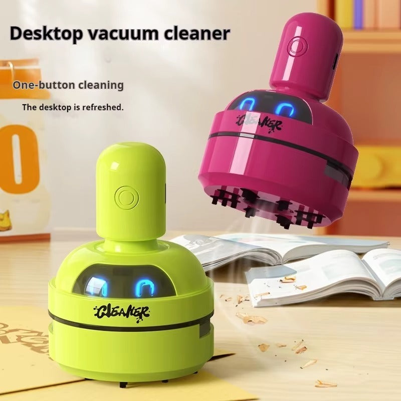 Mini Desktop Vacuum Cleaner – Portable USB Rechargeable 3-Speed Handheld Dust Collector for Home, Office &amp; Keyboard Cleaning (Random Color)