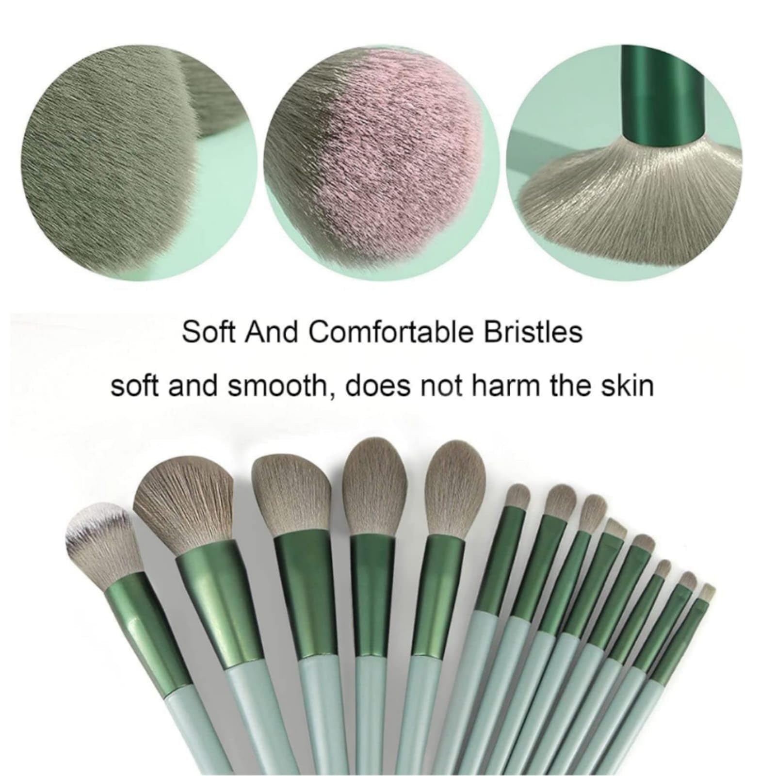 13-Piece Professional Makeup Brush Set with Storage Pouch – Soft Bristles for Blending, Contouring &amp; Daily Makeup (Random Color)
