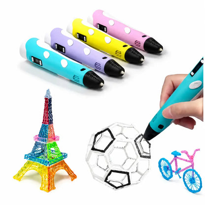 3D Pen for Kids &amp; Adults | LCD Display Drawing Pen with PLA Filaments