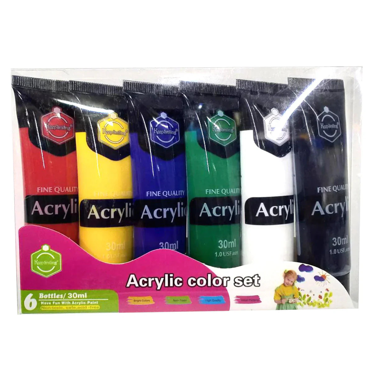 Keep Smiling Acrylic Paints 30ml
