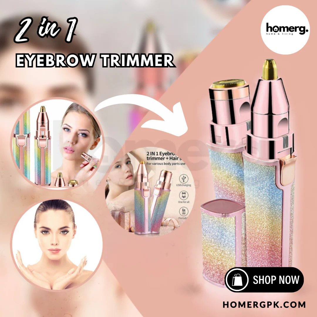 2 In 1 Rechargeable Flawless Eyebrow &amp; Facial Hair Remover