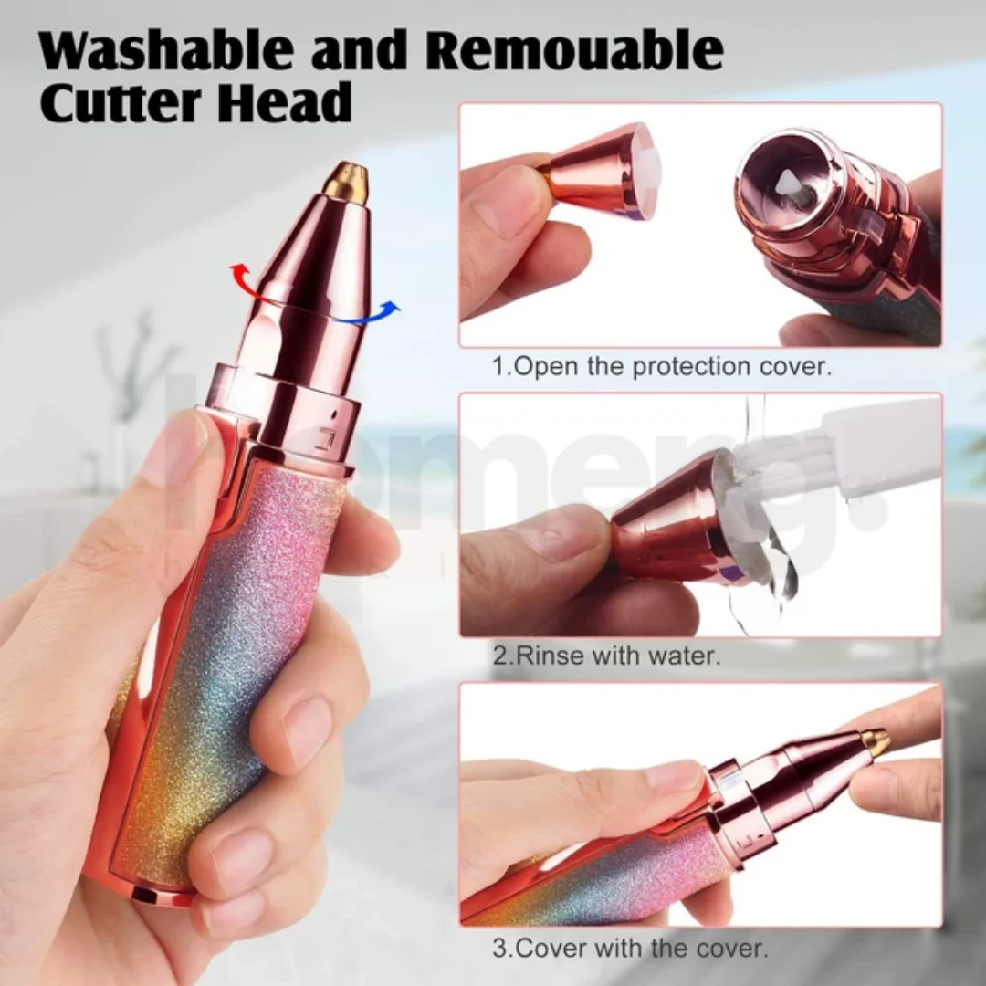 2 In 1 Rechargeable Flawless Eyebrow &amp; Facial Hair Remover