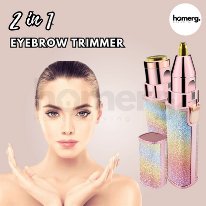 2 In 1 Rechargeable Flawless Eyebrow &amp; Facial Hair Remover