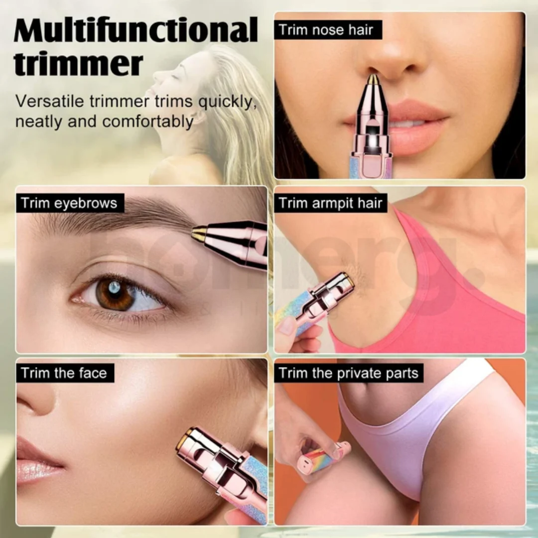2 In 1 Rechargeable Flawless Eyebrow &amp; Facial Hair Remover